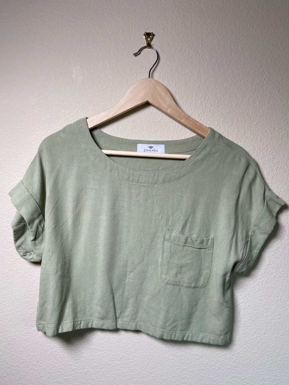Zahara Linen Blend Crop Top